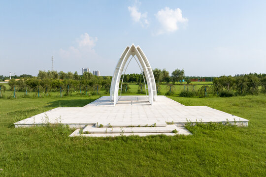 abstract architecture in meadow