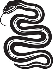 Garter Snake vector black silhouette design for T-Shirt