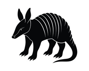 Aardvark silhouette vector, Aardvark Silhouette Illustration Isolated on White Background. Animals vector.