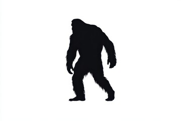 Fototapeta premium A silhouette of a mythical creature resembling Bigfoot.