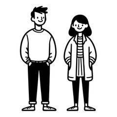 Couple Standing Together.