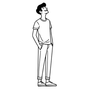 recommend clip art: Man Looking Up.