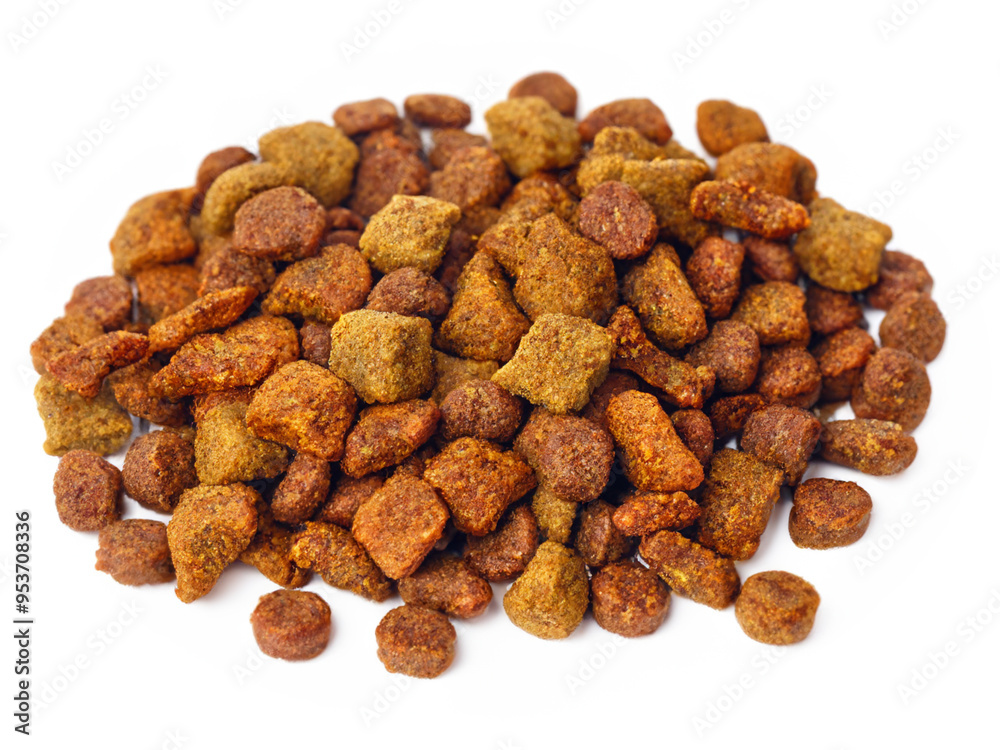 Sticker dog food isolated on white background