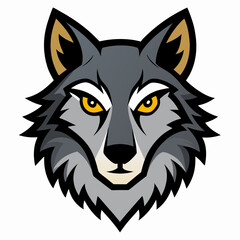 wolf head vector