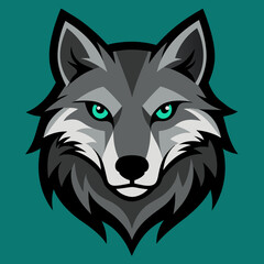 wolf head vector
