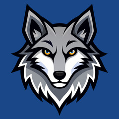 wolf head vector