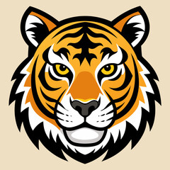 tiger head vector illustration