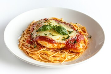Fototapeta premium Chicken Parmesan with Spaghetti