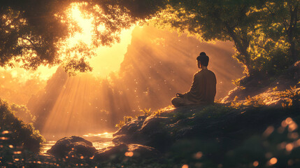 sunset in the mountains