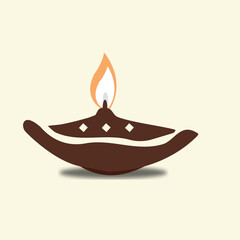Traditional Diwali Diya Vector Design