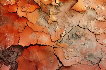 Fototapeta premium Dry cracked clay background