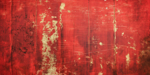 Grunge red background with rustic gold stain, unique and vintage
