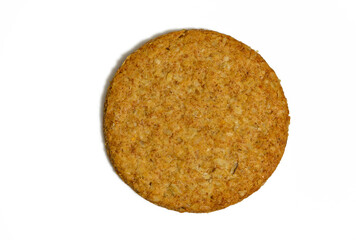 Close-up of cookies against white background