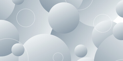 Modern abstract white bubble background with circles. Banner pattern with copy space Abstract blank geometric circle abstract white background with circles cut out drop shadow background.