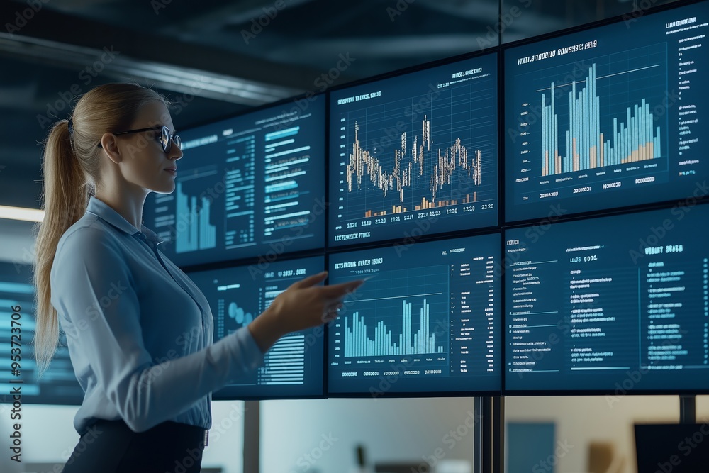 Poster business analytics and data visualization are essential in a modern office for informed decisionmaki