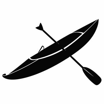 recommend clip art: Kayak Black silhouette