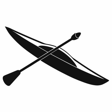 recommend clip art: Kayak Black silhouette