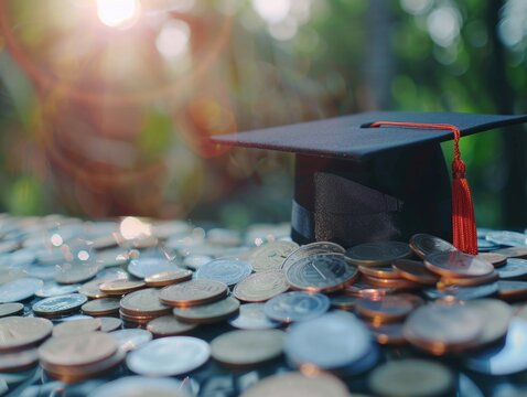 Educational achievement with monetary reward, celebrating scholarship completion.