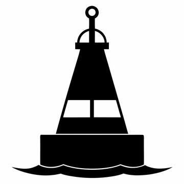 recommend clip art: Buoy Black silhouette