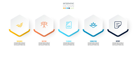 Business concept infographic template with option.
