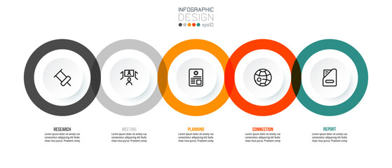 Timeline chart business infographic template.
