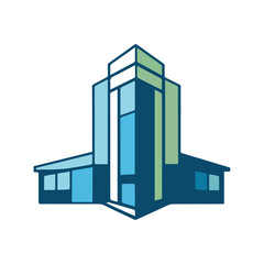 Modern Building Logo Design Sleek and Professional Architecture Icon. perfect for businesses in architecture, real estate, construction, or any industry related to property development.