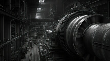 A Large Industrial Machine in a Factory Setting