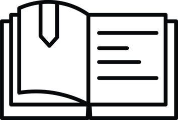 Open book icon pictogram set illustration