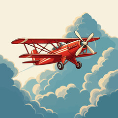 illustration of airplane in the sky