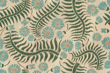 Seamless paisley embroidered floral motif pattern in vector, for design, fabric, wrapping, digital motif, background, wallpaper, print, clothing, etc.	