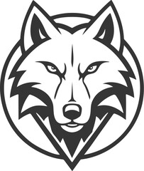 Wolf head. Design element for sport team logo, emblem, badge, mascot.