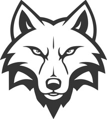 Wolf head. Design element for sport team logo, emblem, badge, mascot.