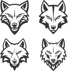 Wolf head. Design element for sport team logo, emblem, badge, mascot.