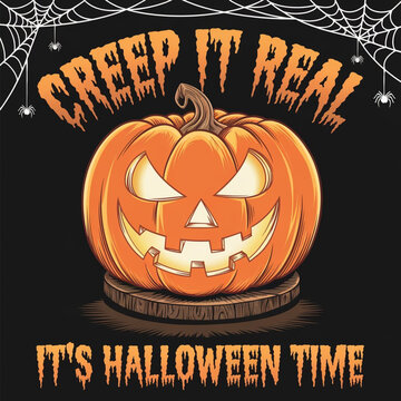 halloween background with pumpkins