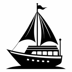 Yacht Black silhouette