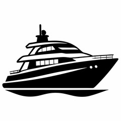 Yacht Black silhouette