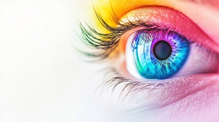 Close-Up of a Multicolored Human Eye
