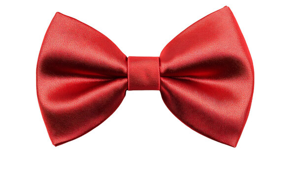 red bow tie isolated on a white background