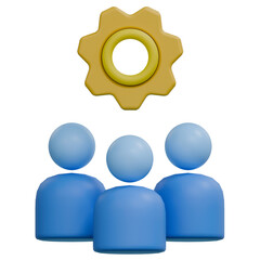 team management 3d render illustration