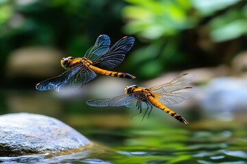 Dragonflies, darting through the air, quick as a flash capture the essence of freedom and motion