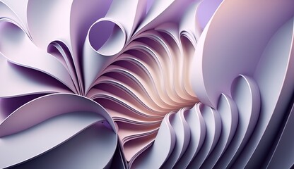 Elegant flowing abstract design with soft curves and subtle gradients in pastel hues, creating a sense of movement and depth
