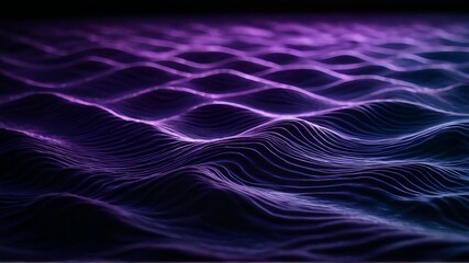 Luminous ultraviolet waves rippling in a dark, ethereal void