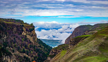 view from the top of a mountain. Dagestan, Caucasus, 