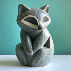 Raccoon sculpture