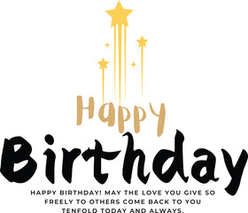 Happy birthday Text effect font design