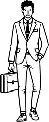 Businessman with briefcase.