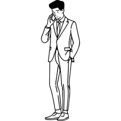 Man Talking on Phone.