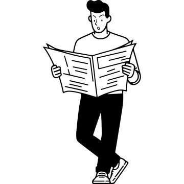recommend clip art: Man Reading Newspaper.