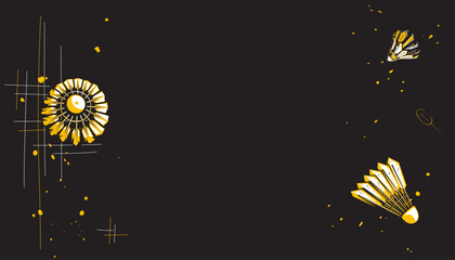 Abstract badminton background design. sports concept
