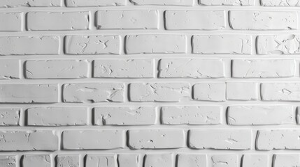 Fototapeta premium Sleek Urban Elegance, featuring a smooth white brick wall, exuding fresh and modern aesthetics, ideal for contemporary interiors or minimalist design themes.